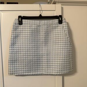 Forever 21 Blue and White Houndstooth Women's Skirt